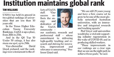 Press clipping: The Advertiser 25 June 2020