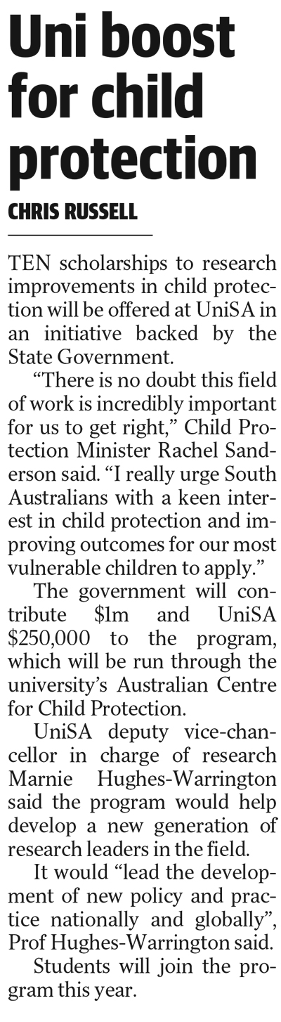 Child protection The Advertiser 10 September 2020