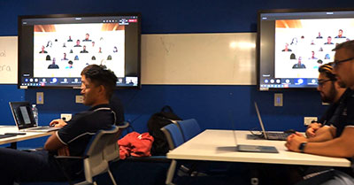 UniSA students take part in a Virtual International Experience with students from the University of Malaya (UM) via Microsoft Teams.