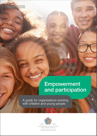 Front cover of the new guide Empowerment and participation: A guide for organisations working with children and young people.