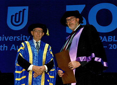 Dr Malcolm Lobban graduating