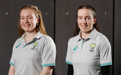 Two UniSA students have been selected to represent Australia in the Indoor Cricket World Cup in October.