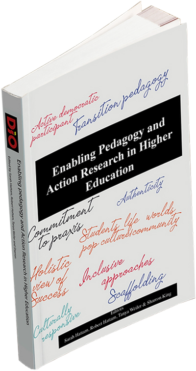 Book cover: Enabling pedagogy and Action Research for Higher Education in Australia