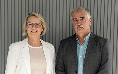 FCoE director Professor Jeff Morrell pictured with SA Forest Industries Minister Clare Scriven MLC.